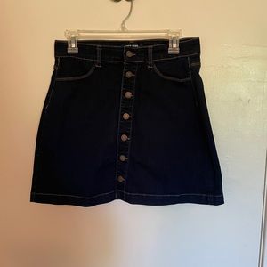 Denim Button Down Skirt